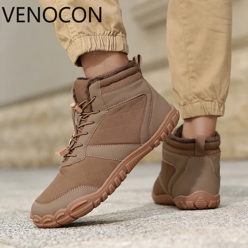 VENOCON босиком, мужские минималистичные зимние зимние ботинки, теплая водонепроницаемая обувь, ботинки, женские и мужские кроссовки с широким носком и мячом (art.: 3920d1523112e) - 3920d1523112e