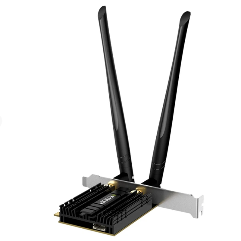 

EDUP WiFi 6 1800 Mbps PCI Express Bluetooth 5.2 Adapter Dual Band 2.4G/5GHz 802.11AX/AC MTK Chipset PCIe Wireless Network Card
