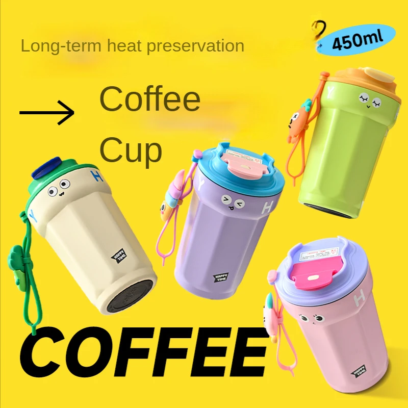 

Mug Thermos Kawaii Cute Water Bottle Coffee Cup Botella De Agua Para Niños Water Bottles for Girls Coffee Travel Mug Garrafa