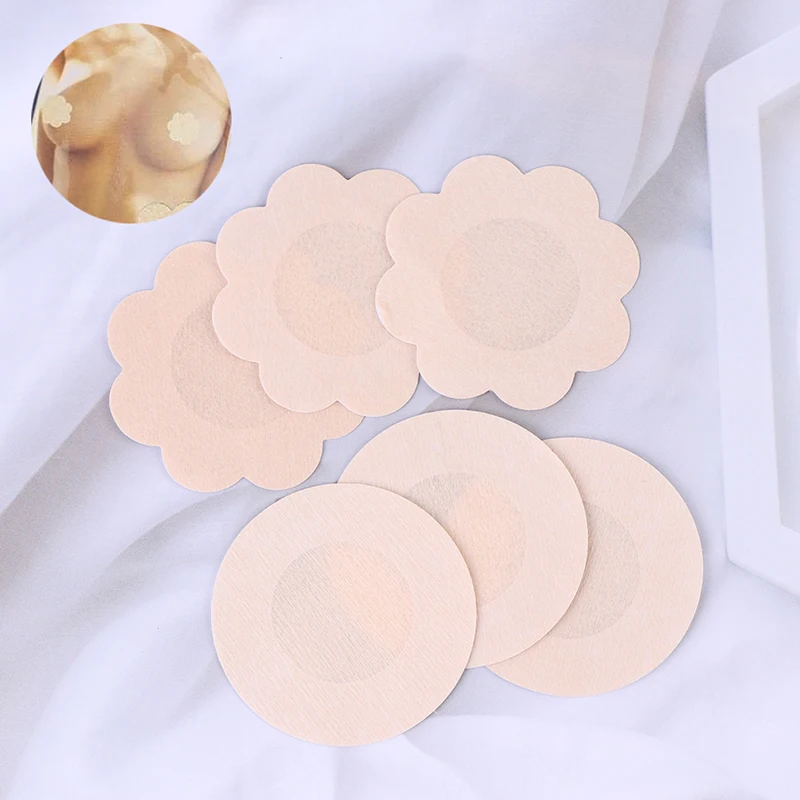 

10Pcs Women Invisible Bra Nipple Stickers Breast Lift Tape Bra Pads Nipple Cover