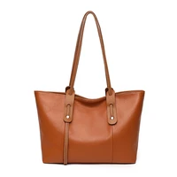 soft casual bucket designer handbags womens genuine leather fashion large vintage shopper tote shoulder bags for lady travel