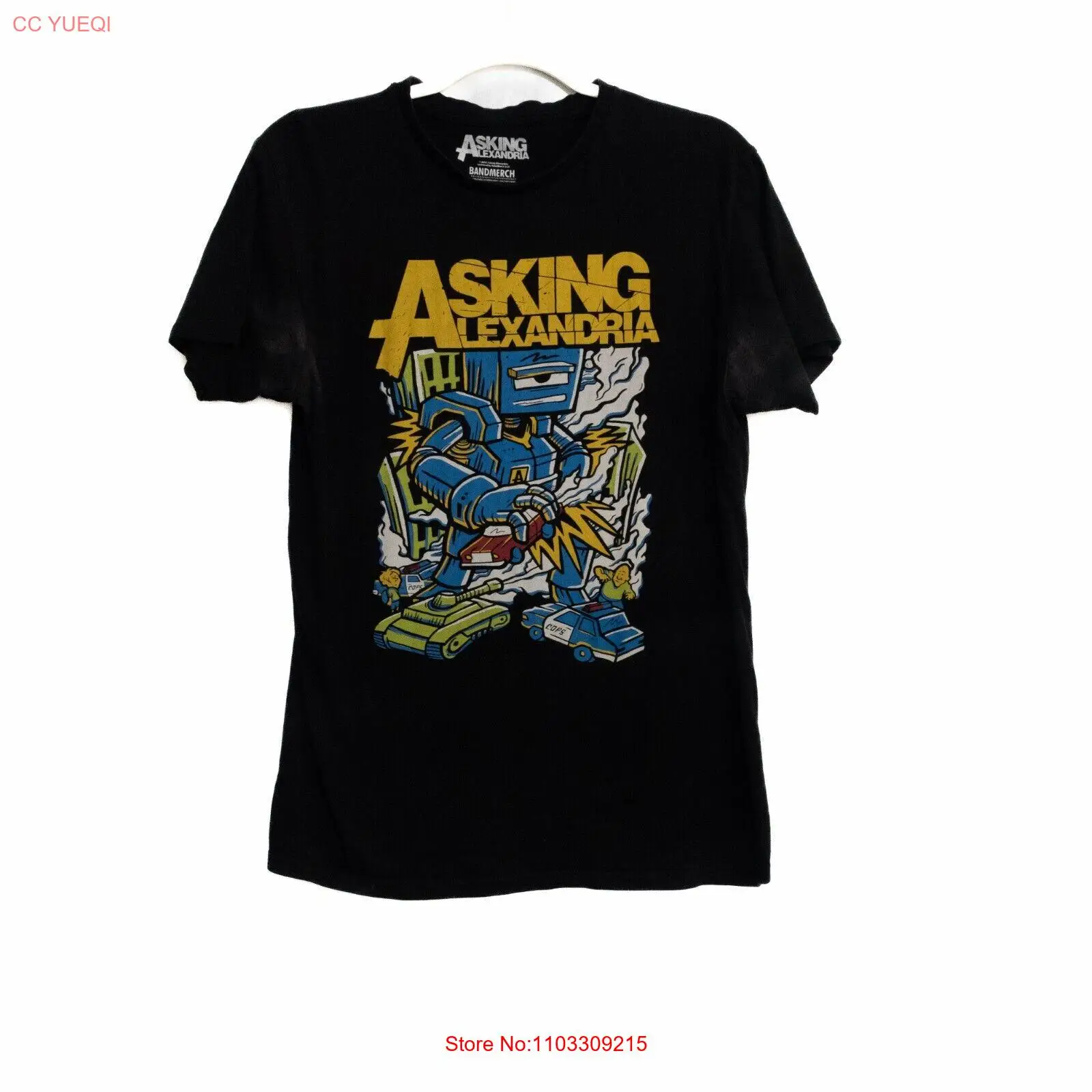 Мужская черная футболка с коротким рукавом и круглым вырезом