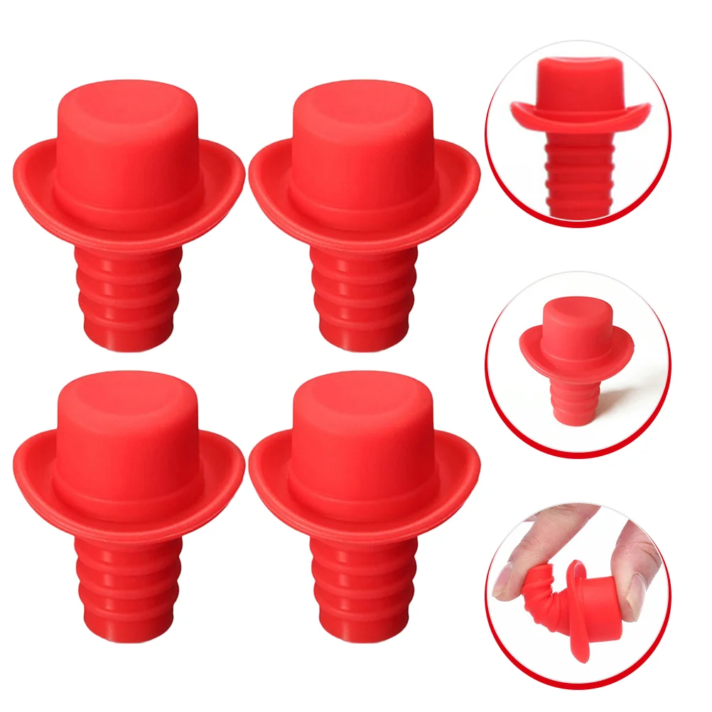 

Stopper Bottle Stoppers Silicone Hat Champagne Saver Plug Beveragecap Rubbergrip Sparkling Preserver Decorative Vacuum Decor