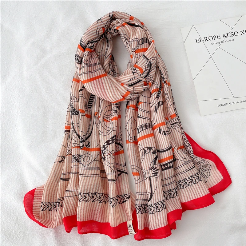 

Winter Cotton Scarf Beach Shawl Women Bufanda Female Pashmina Headscarf Neckerchief Elegant Scarves Head Wraps Hijab Foulard New