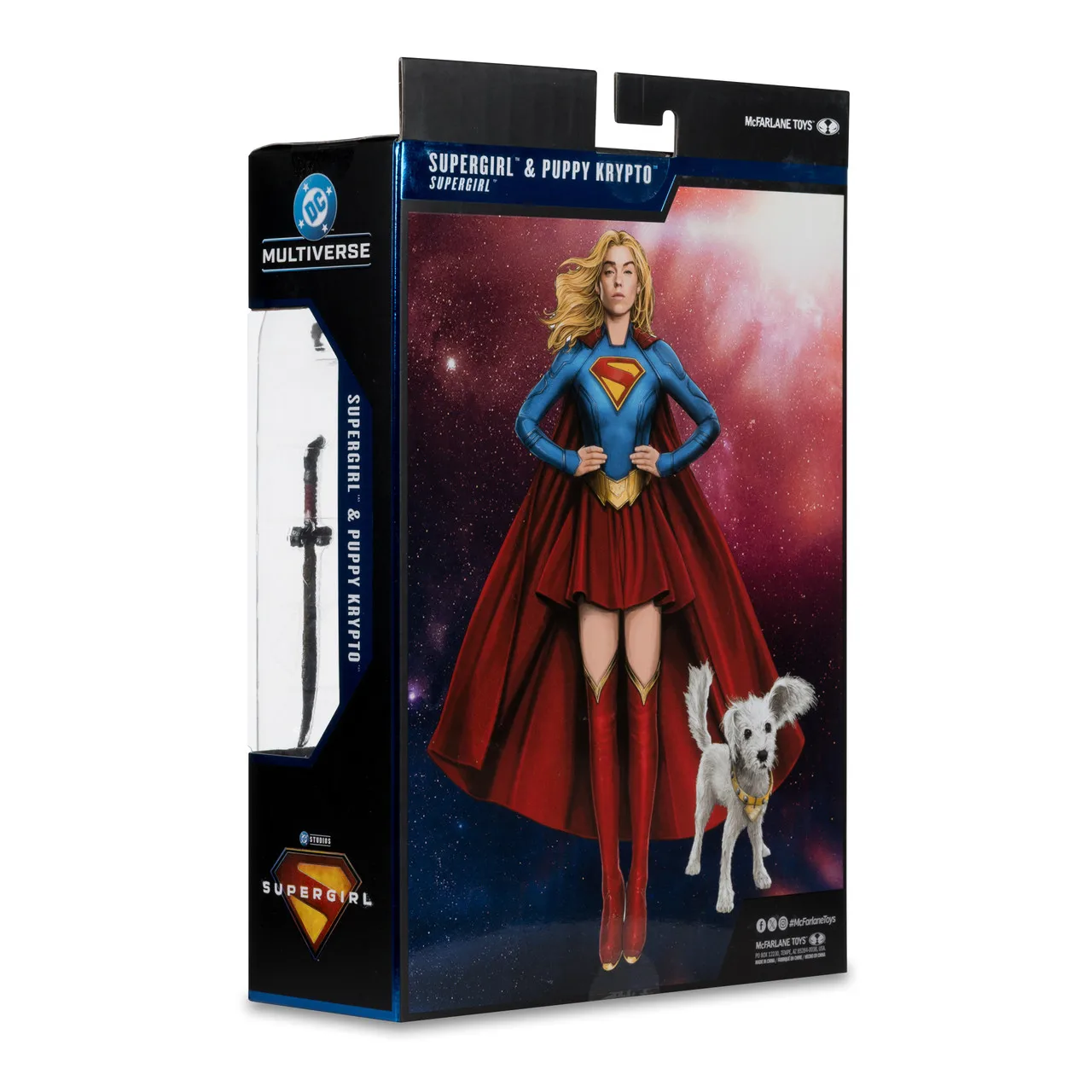 Фигурка McFarlane Toys Supergirl and Baby Krypto Deluxe Theatrical Edition, 7 дюймов, модель из фильма, кукла, гаражный набор для сборки (art.: 3920d987f613f) - 3920d987f613f
