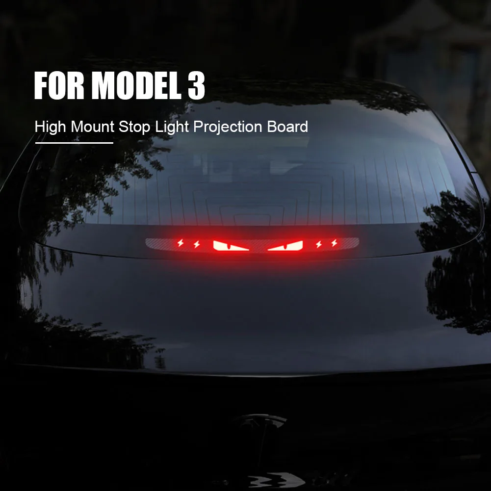 Для Tesla Model 3 Model Y, проекционная плата стоп-сигнала с высоким креплением, мягкая доска из ПВХ, нашивка стоп-сигнала, простая установка, аксессуары (art.: 3920cbdf04ee6) - 3920cbdf04ee6