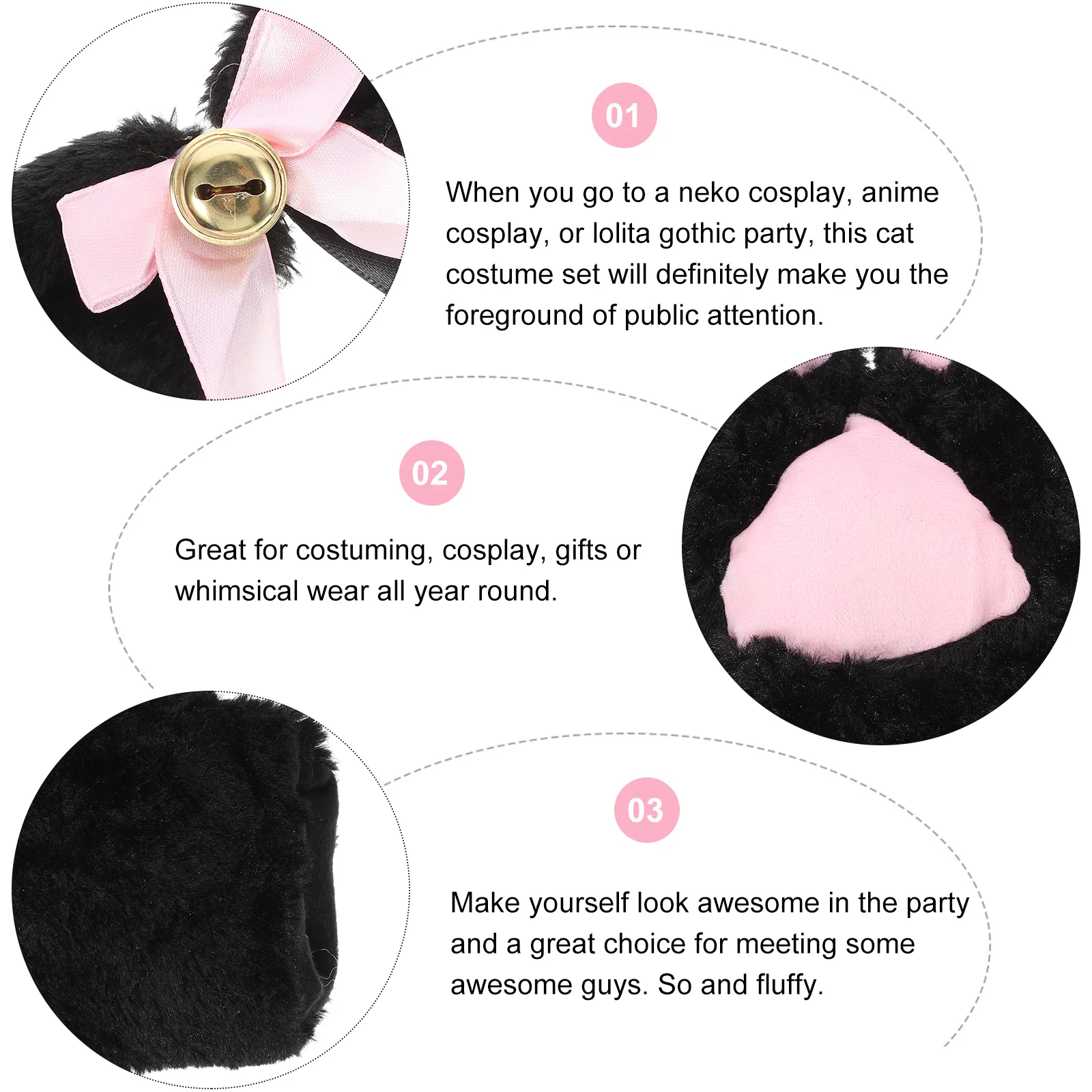 5 шт. креативный костюм для косплея кота котенок хвост уши воротник лапы перчатки