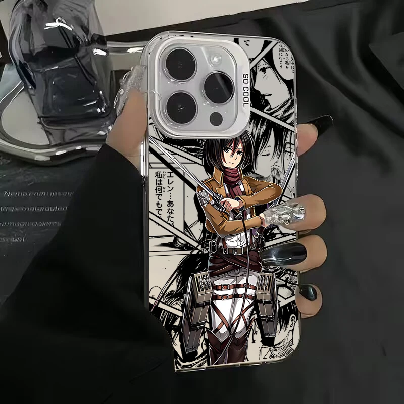 Чехол для телефона с аниме атака демонов На титанов iPhone 15 14 13 12 11 Pro Max Mini X XR XS SE 8 7 Plus