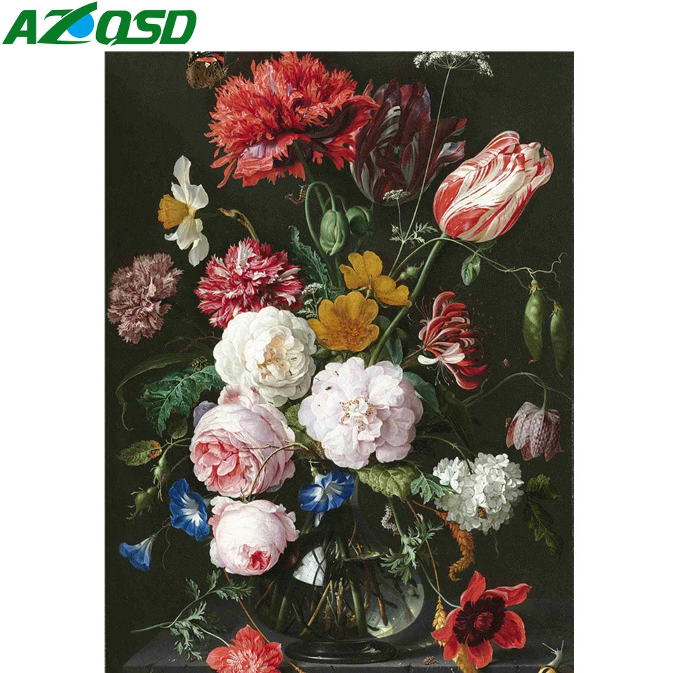 

AZQSD 5D DIY Алмазная картина цветок Стразы картина ремесла Алмазный Набор для вышивки «ваза» искусство рукоделие украшение для дома