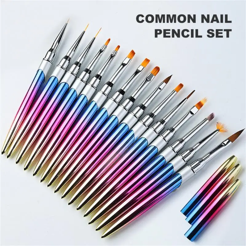 

2022 New Nail Art Brush Gradient French Drawing Nail Brush Flower Liner Painting Carving Extension Acrylic Pen Nail Art Tool