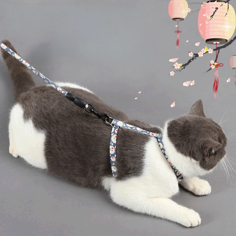 Adjustable Anti-breakaway Cat Traction Rope Japanese Style Japanese Style Traction Rope Cat Rope Cat Harness Traction