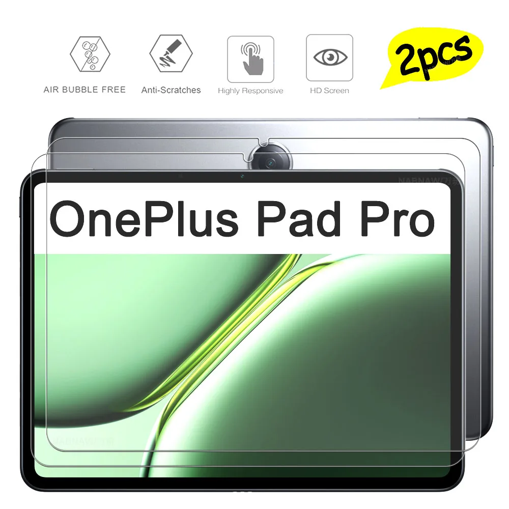 2 шт. прозрачная защита экрана от царапин HD закаленное стекло для OnePlus Pad Pro 12 1