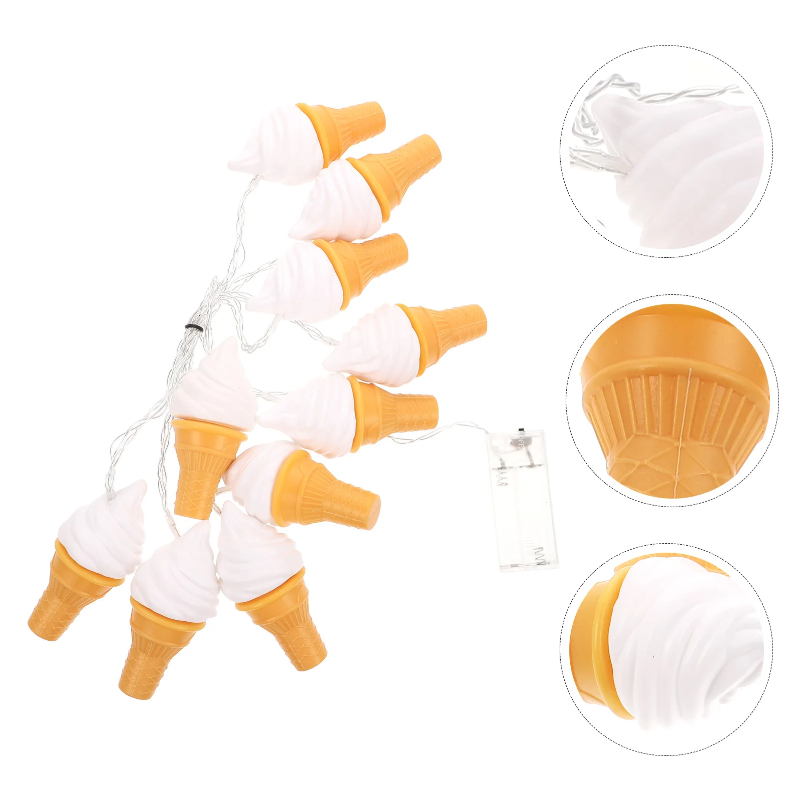 

1 Set Ice Cream LED Light String Ornament Decorative Indoor Layout String Light