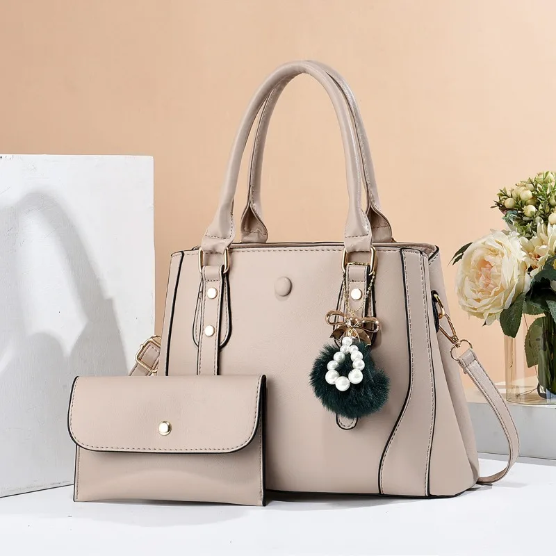 

2023 Fashion Women's Composite Bag Trendy High Grade Women's Bag Large Capacity Shoulder Bag Crossbody Bag Solid Color Handbag