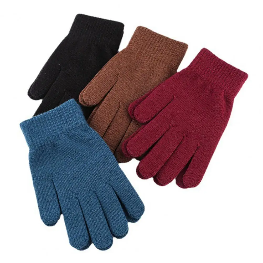 

Шикарные перчатки для верховой езды, унисекс, женские зимние перчатки, однотонные женские зимние перчатки с пальцами, 1 пара