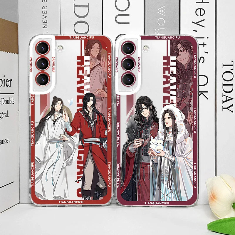 Чехол для телефона Heaven Official’s Blessing Amine Samsung Galaxy A55 A54 A53 A51 A70 A32 A31 A22 A13 4G 5G Soft Clear Cover