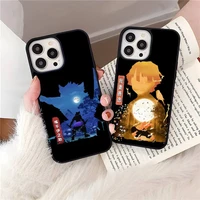 demon slayer phone case for iphone 11 13 12 max pro mini 6 7 8 plus x xs xr se2020 hard quality silicone tpu shell