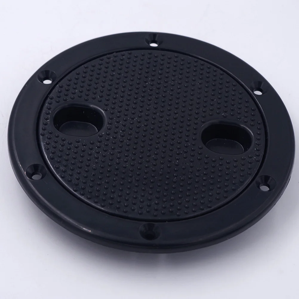 

4 Inch Round Deck Cover Hatch Inspection Cover Yacht Fishing For Boat And RV Marine Black High Quality ABS