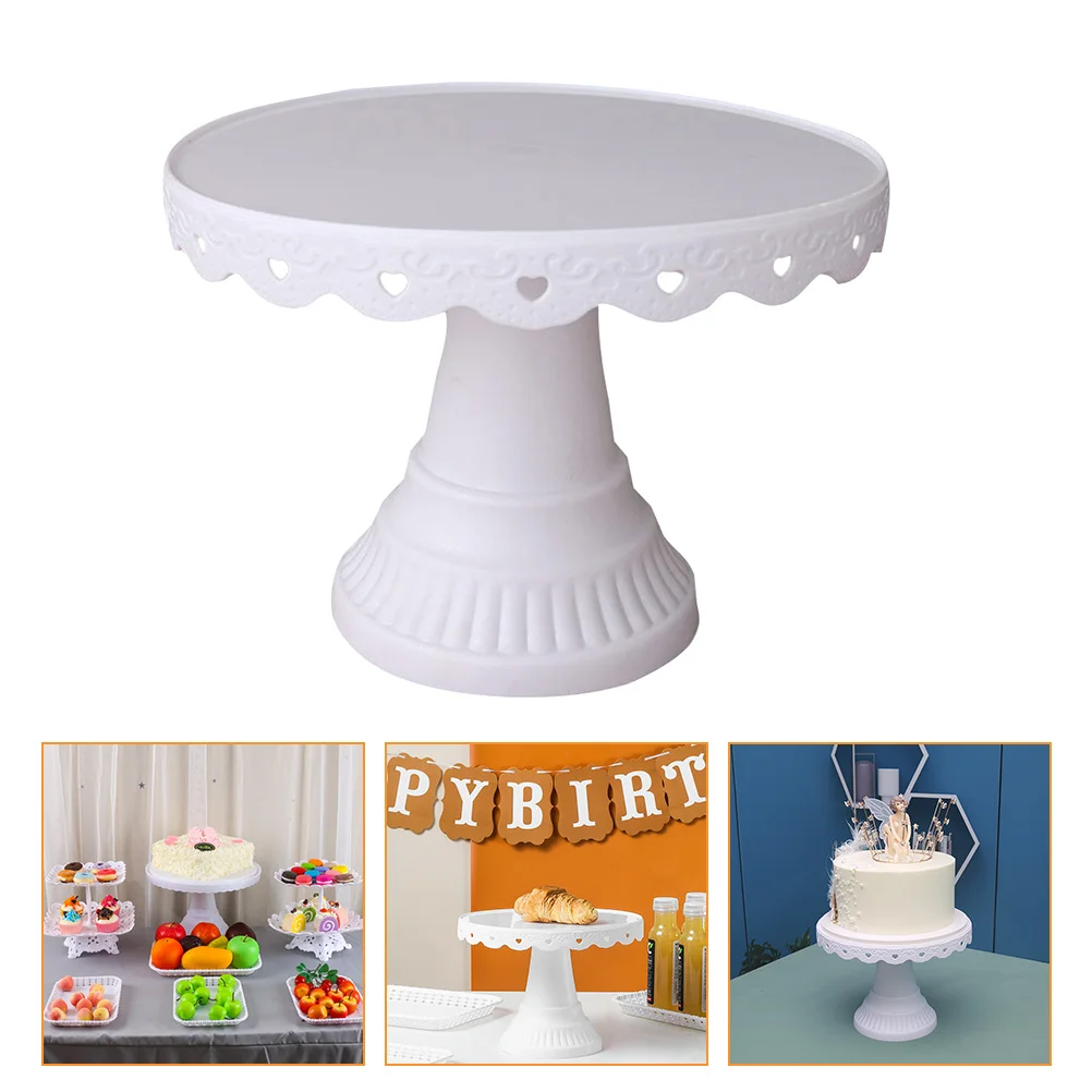 

1pc Durable Cake Display Stand Dessert Storage Holder Dessert Tray (White)