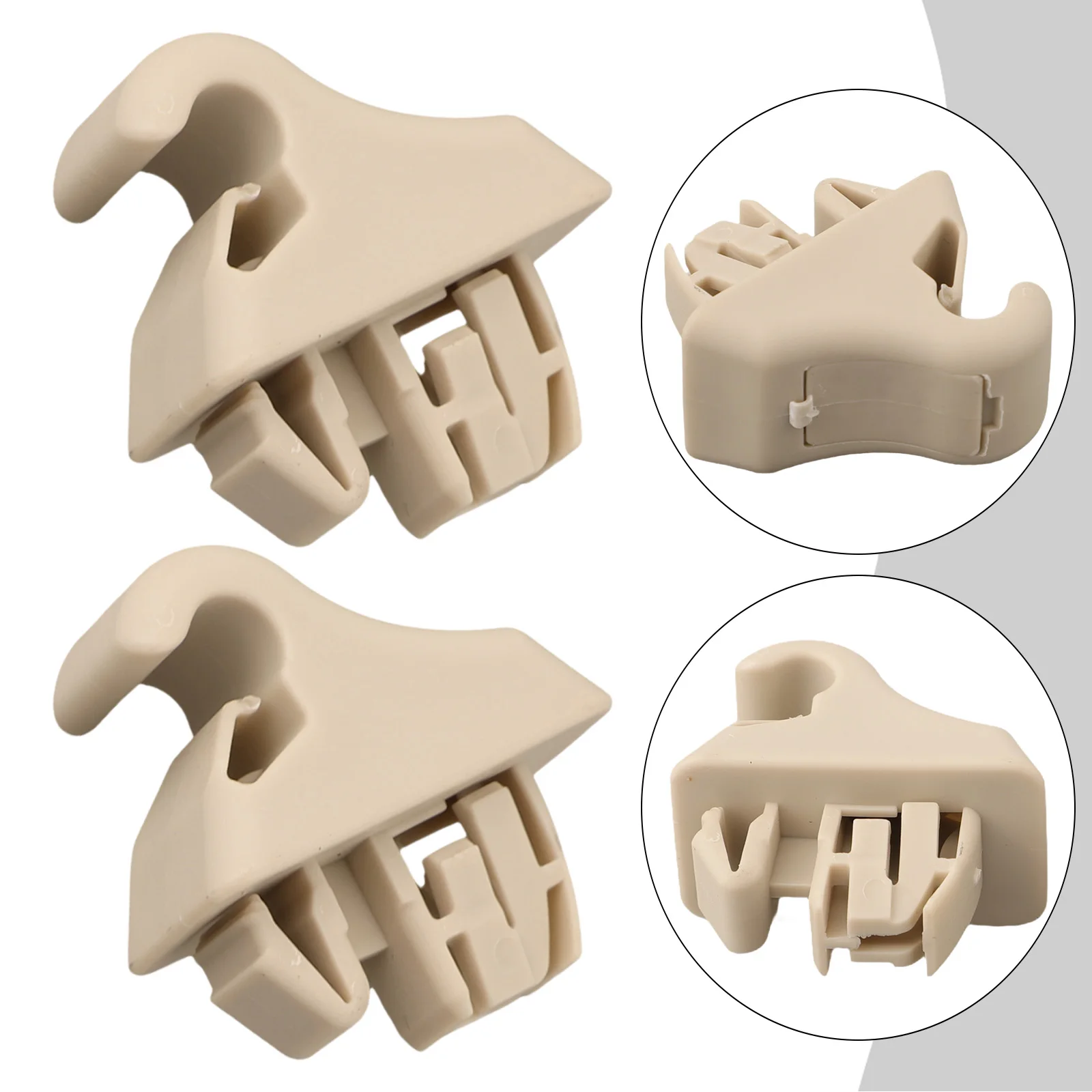 Зажим для фиксатора солнцезащитного козырька Бежевый Износостойкий