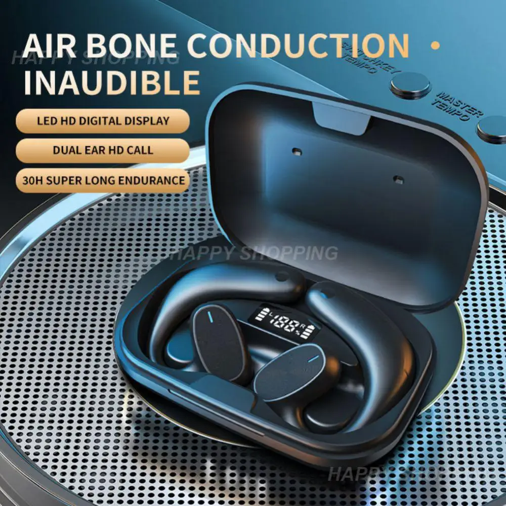 

Earphones Ergonomic With Charging Case Not In-ear Digital Display Noise Reduction Phone Accessories Headset Headphone