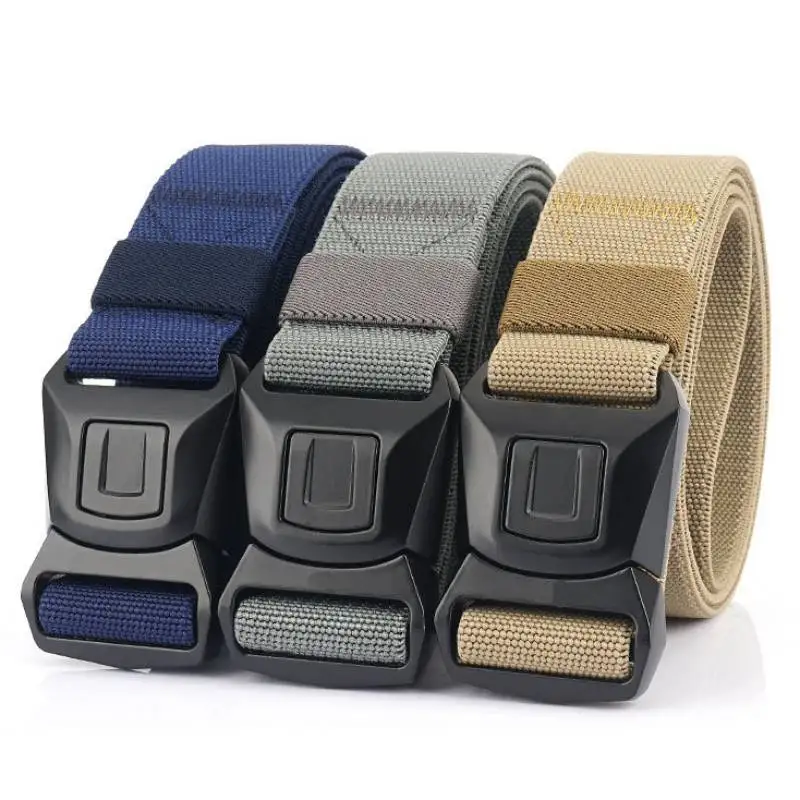 

125cm*3.8cm Tactical Men Belt Nylon Polyester Waistband Quick Release Buckle Casual Tooling Training Belt Men Tactical Girdle