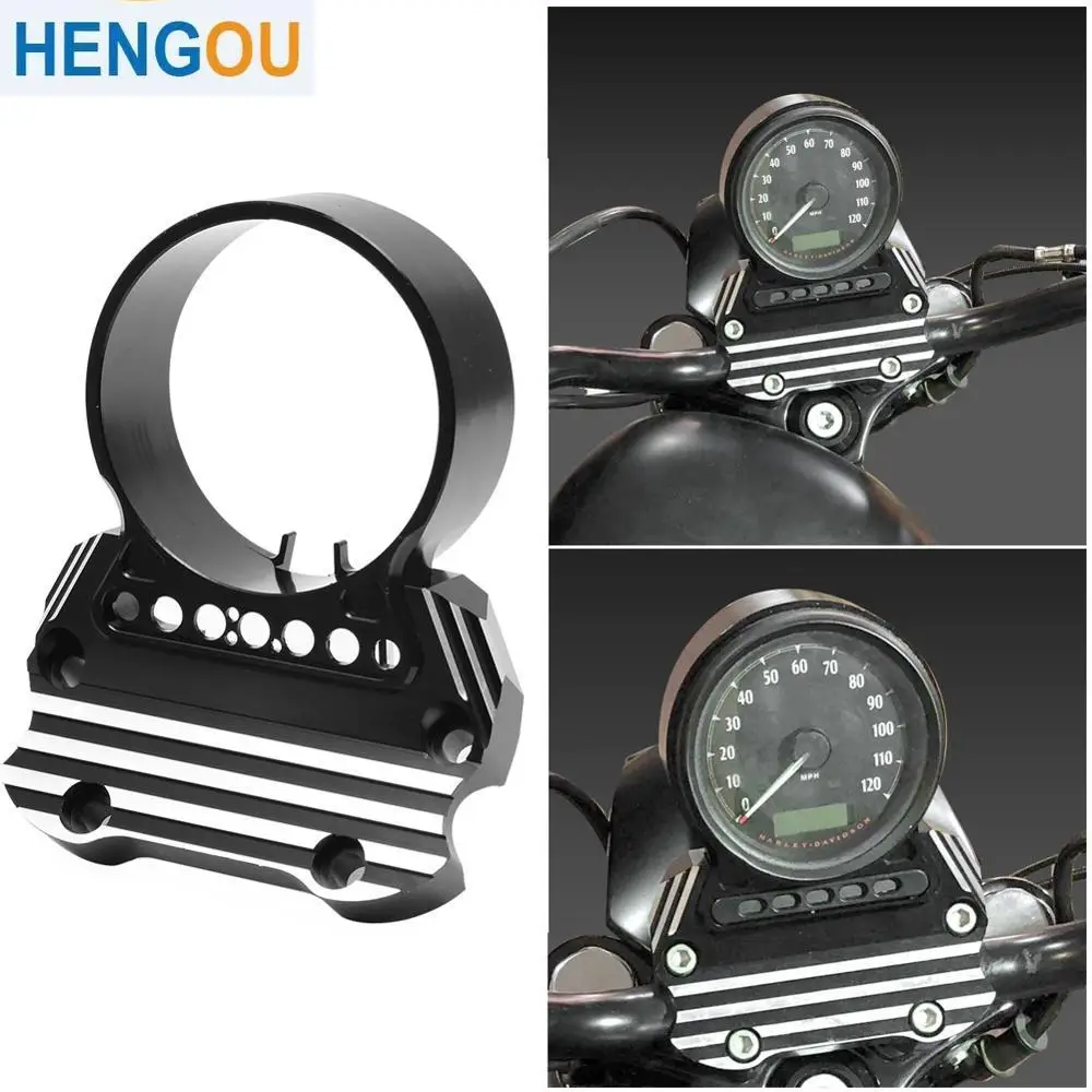 

Motorcycle Black CNC Aluminum Instrument Bracket For Harley Sportster Iron XL883 Custom Low 1200 48 72