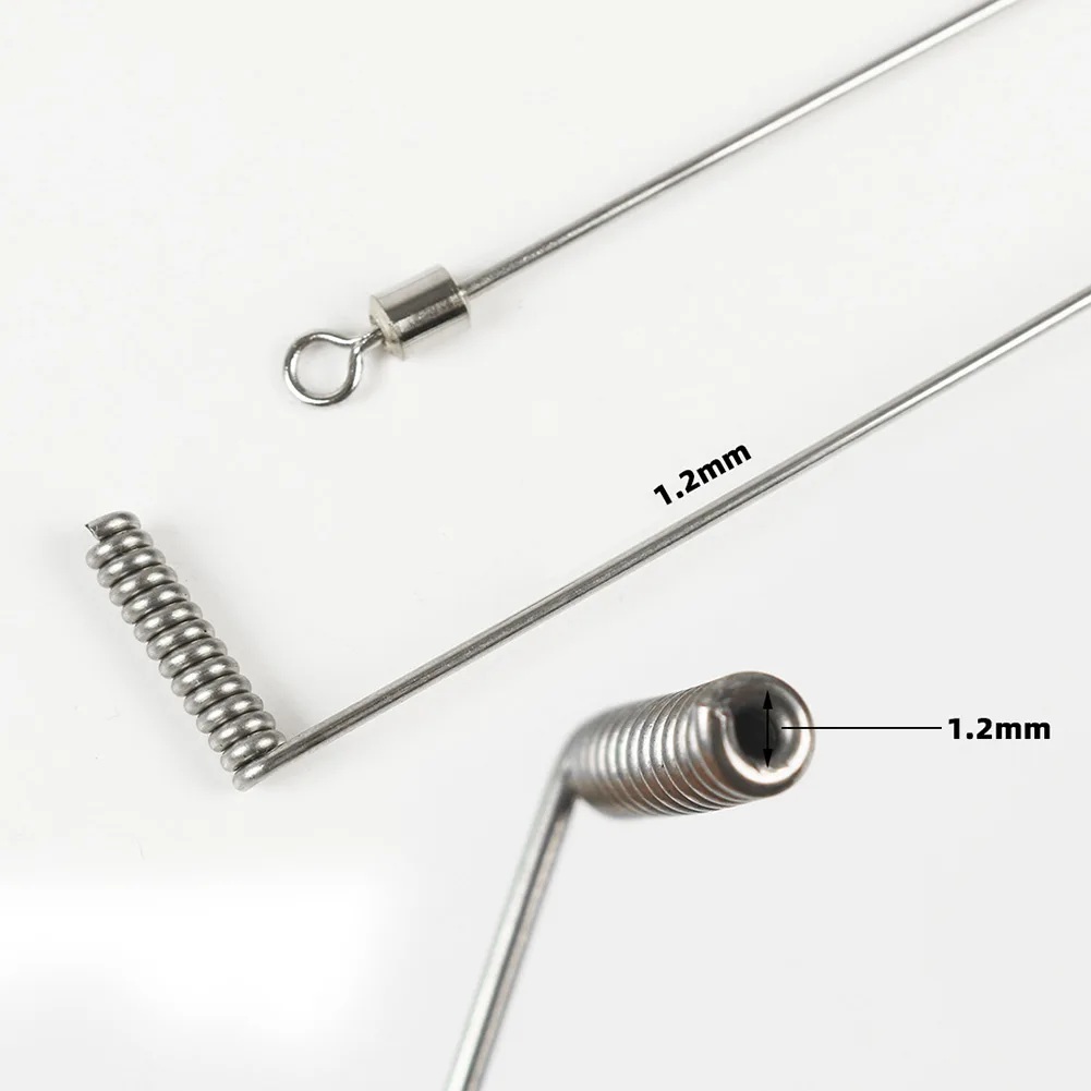 

10pcs Twist-L-Shaped Balance Pipe Chain Hook Sea Pole Split Hook Wire String Hook Stainless Steel Fishing Tackle Accessories