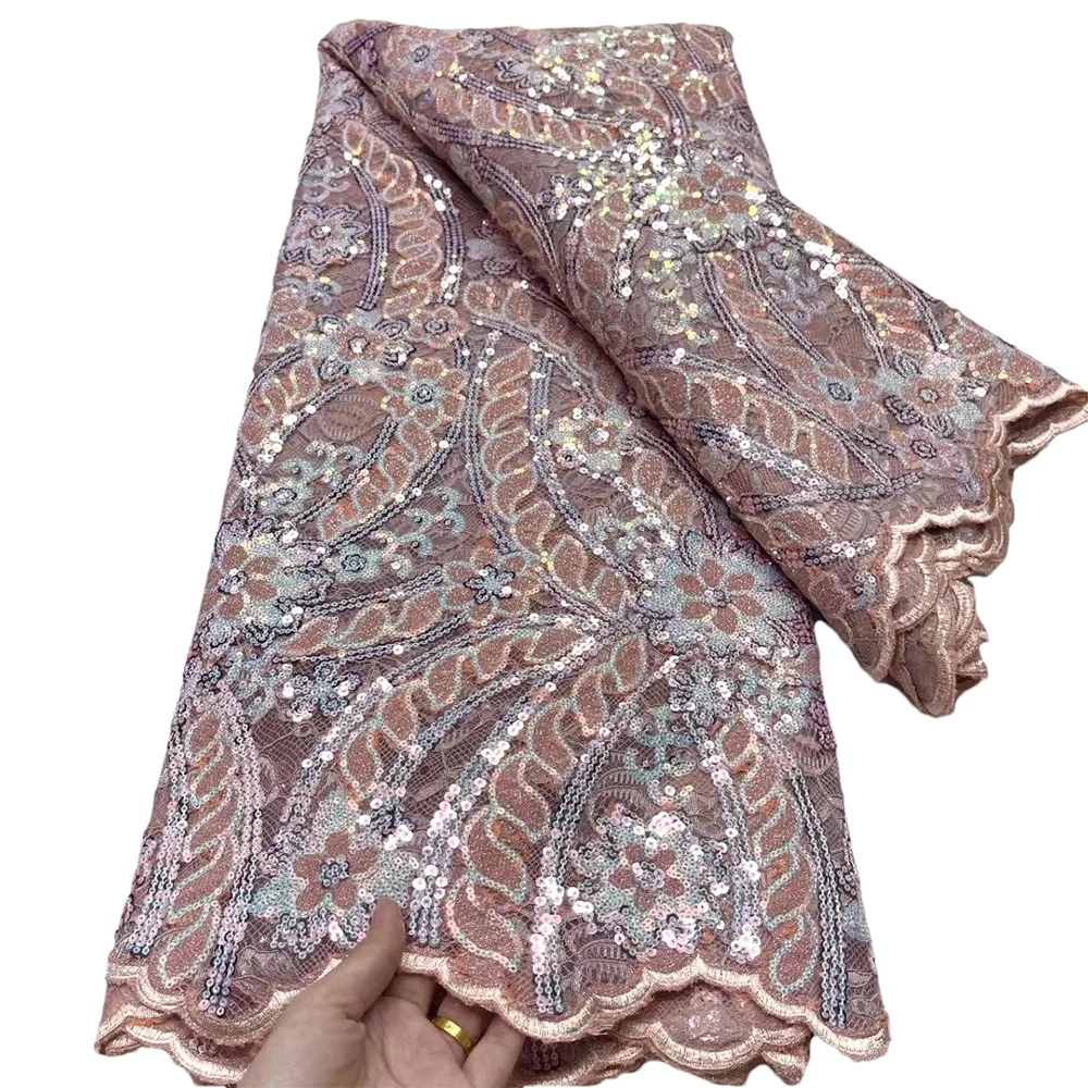 Зеленое кружево Африканское Сетчатое с блестками африканская кружевная ткань