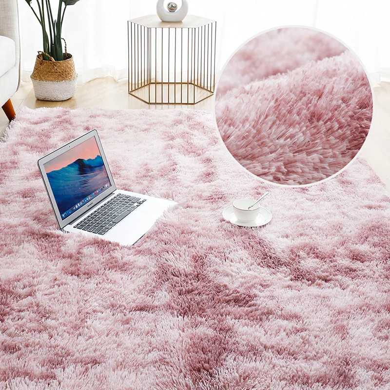 40×60cm Plush Carpet Living Room Decoration Children's Room Fluffy Carpet Non-slip Floor Soft Velvet Mat Imitation Cashmere