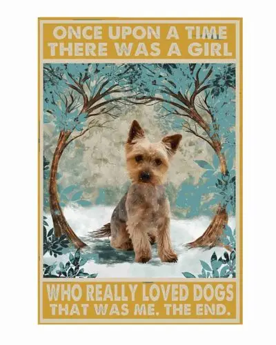 Оловянный знак однажды была девушка которая действительно любит собак конец