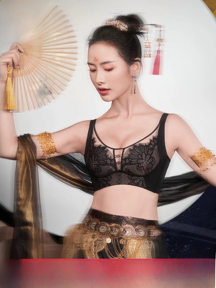 Oselandai Double Ru кружевной бюстгальтер женский мягкий поддерживающий верхняя