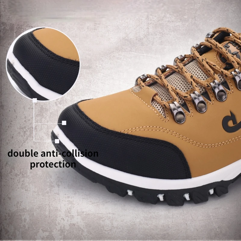 New Hiking Sneakers Men's Trekking Shoes Non-slip Breathable Climbing Boot Anti-collision Outdoor Fishing Cycling Plus Size 48