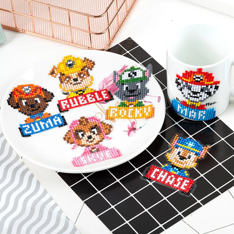 

5D DIY Paw Patrol Diamond Painting Stickers Disney Princess Stitch Cartoon Kid Gift Craft Kits Patch Sticker Novelties