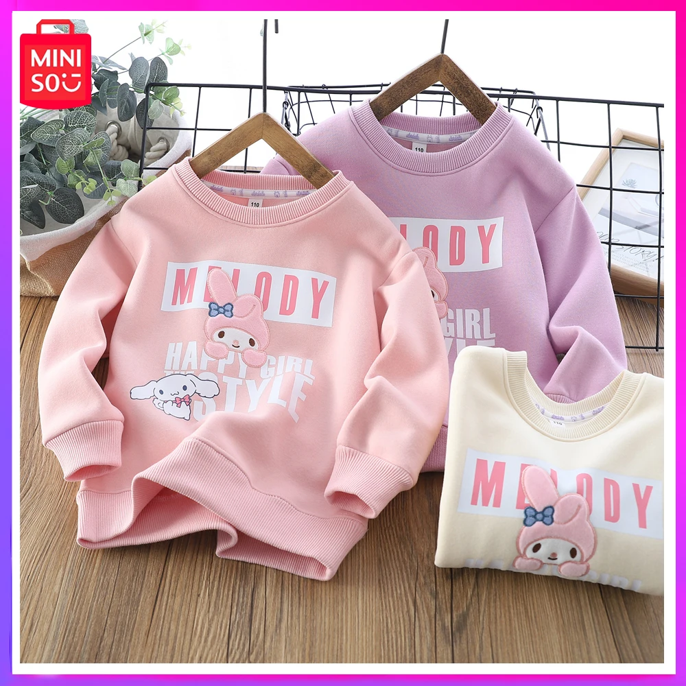 

Miniso 2023 New Girls Jade Gui Dog Plush Sweater Children Merlot Casual Round Neck Warm Top Winter Plush Sweater Christmas Gift
