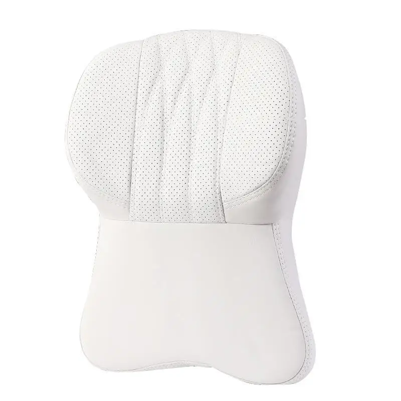 

Новая Автомобильная подушка для шеи, 3D подушка на подголовник из пены с эффектом памяти, Кожаная подушка с вышивкой, поддержка поясницы для боли в спине, аксессуары для женских и мужских сидений