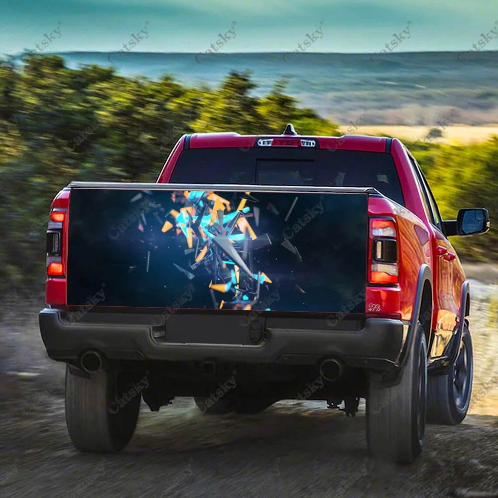 Полосатая многоугольная наклейка с неравномерной графикой для автомобиля