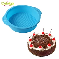 silicone cake mold 3d big round shape cake baking mould birthday party diy dessert tray cake decorating tools