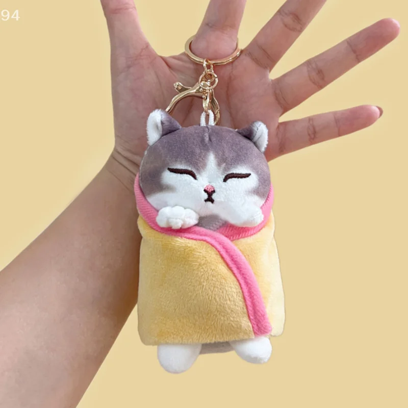 Mofusand Cat благословение акула кошка завернутое одеяло плюшевый кулон девушка