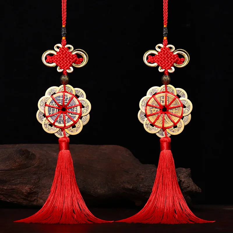 

12/14 дюймов, китайский узел, шелковые кисточки с медной планкой для свадьбы, автомобиля, дома, декоративная кисточка, отделка, весенний праздн...