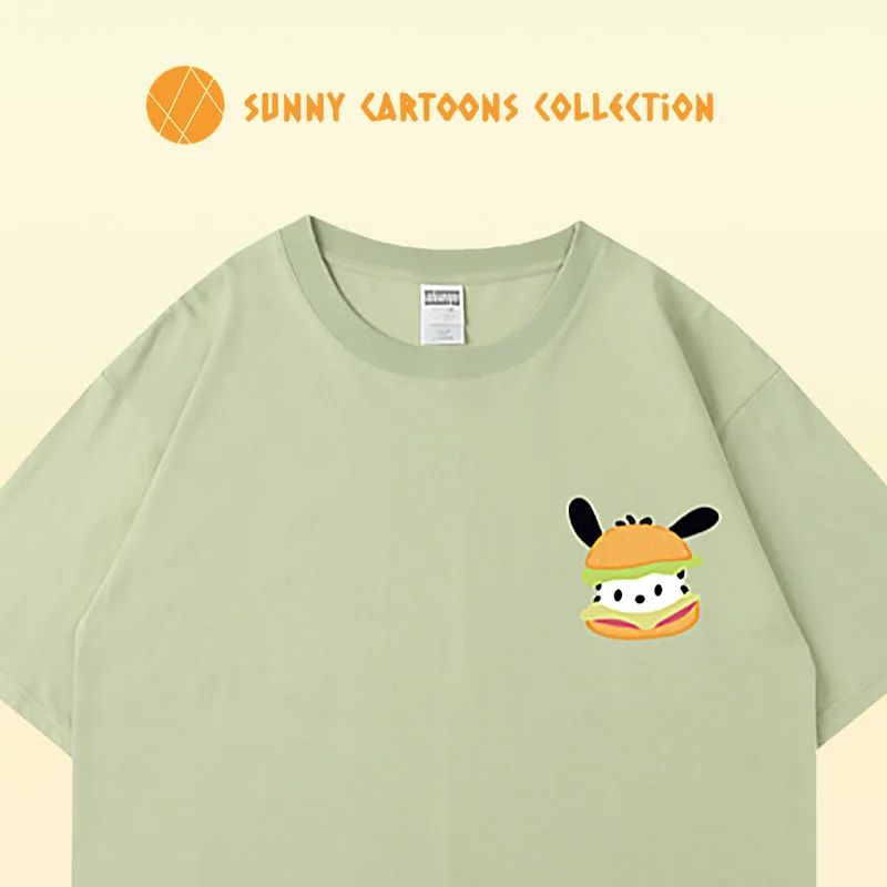 Sanrio Pochacco T-Shirt Cartoon Dog Print Short Sleeve Men a