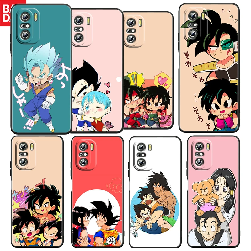 

Hot Anime Dragon Ball Cute For Xiaomi Redmi K50 K40 Gaming K30 K20 Pro 5G 10X 9T 9A 9C TPU Soft Black Phone Case Fundas Coque