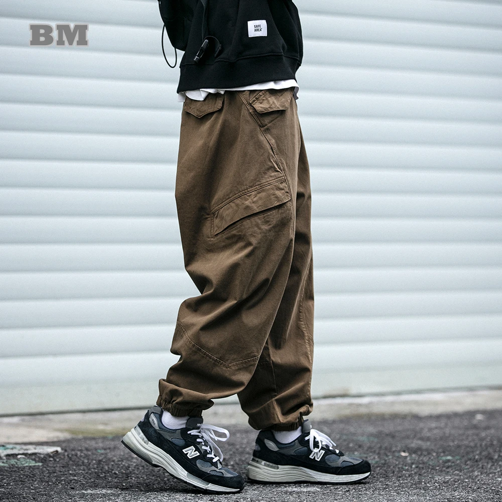 

Japanese Streetwear Fashion Cargo Pants Men Clothing Harajuku High Quality Casual Harem Pants Korean Trousers Loose Jogging