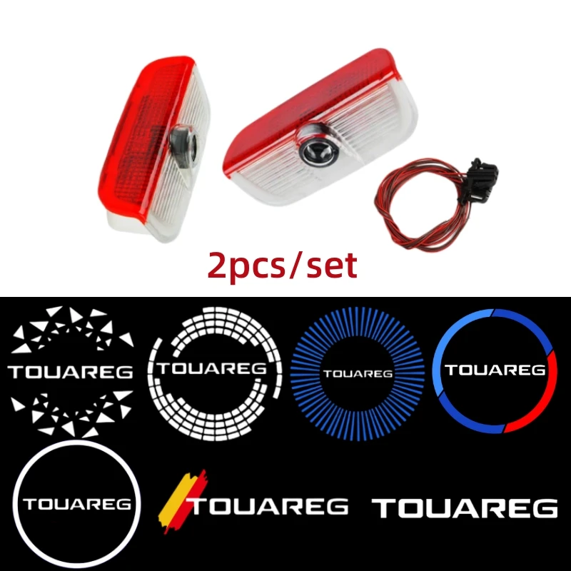2 шт., декоративные лампы для дверей автомобиля VOLKSWAGEN VW Touareg 2011-2018 2015