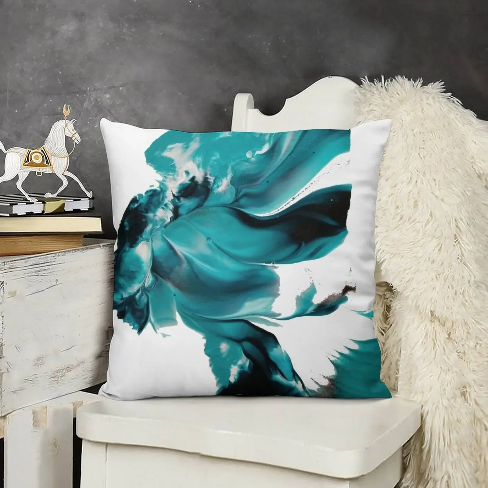 Бирюзовая декоративная подушка Daydream чехол для дивана новогодняя рождественская