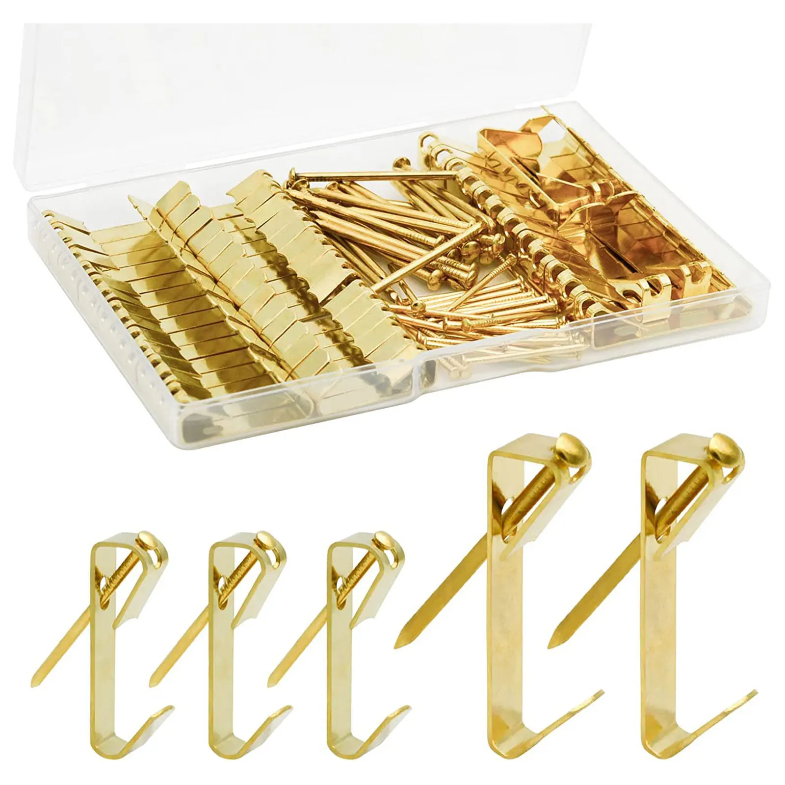 

Picture Hangers 50pcs Photo Frame Hooks with 50pcs Nails Wall Hanger