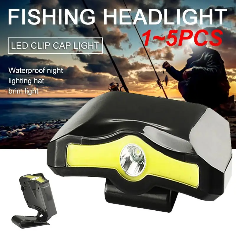 

1~5PCS LED Cap Light Clip Headlamp Flashlight Miners Lamp for Hiking Camping Reading Working Fishing Head Lamp