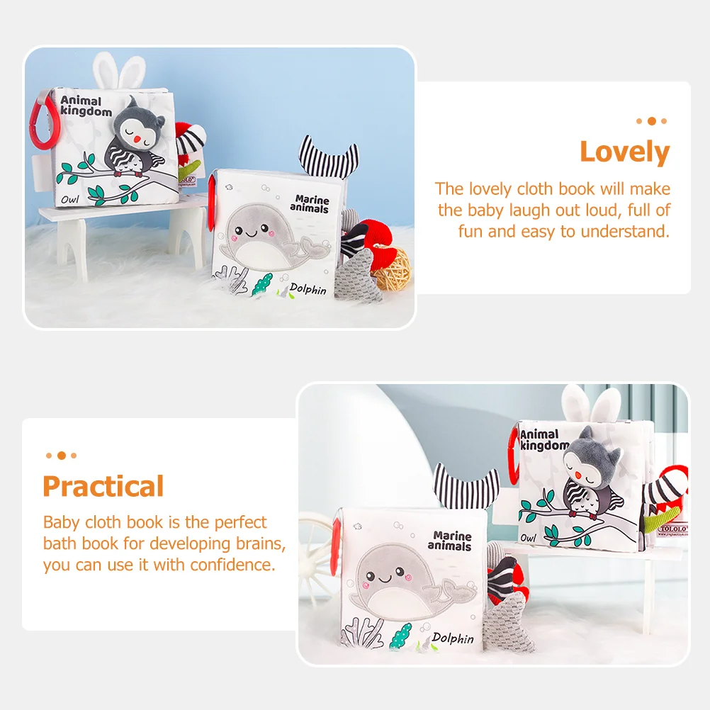 2 шт. тканевая книга с хвостом для раннего образования мягкие детские книги