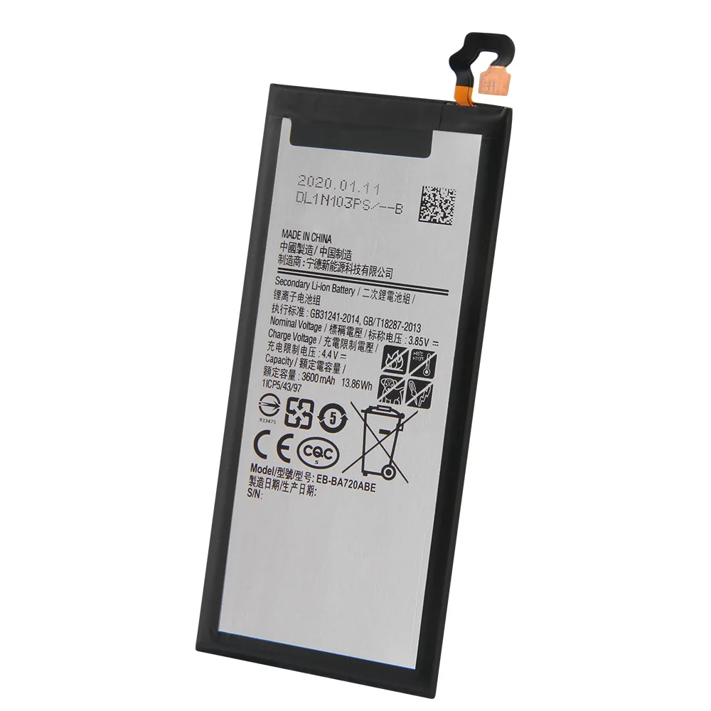 replacement battery for samsung galaxy a7 2017 version sm a720 a720 rechargeable phone battery eb ba720abe 3600mah free global shipping