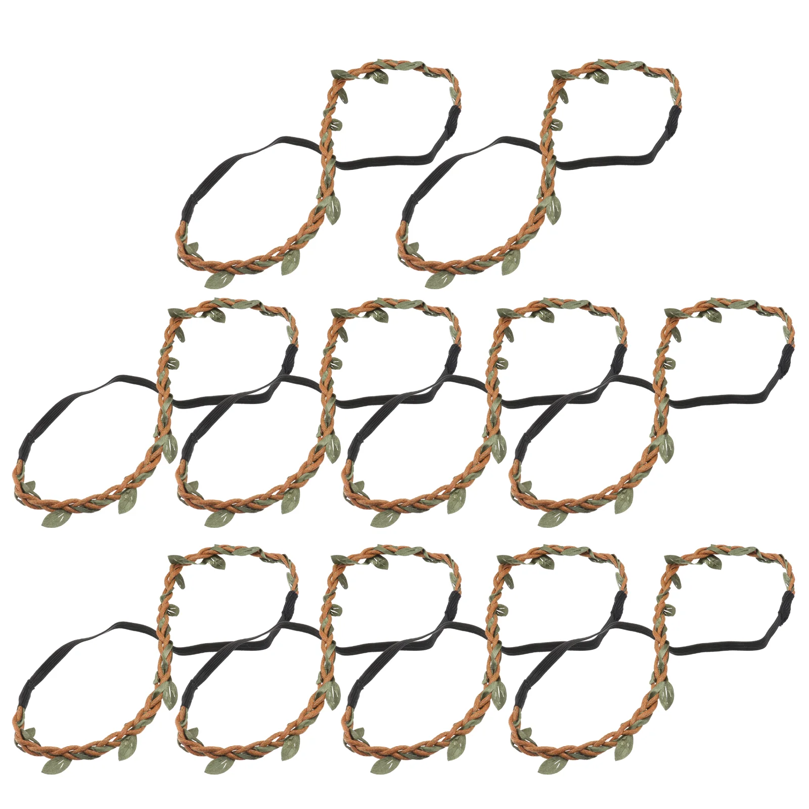 

10 Pcs Twist Flower Rope Rustic Wedding Decor Holiday Hair Hoop Party Headdress Decorate Chic Hairband Bride